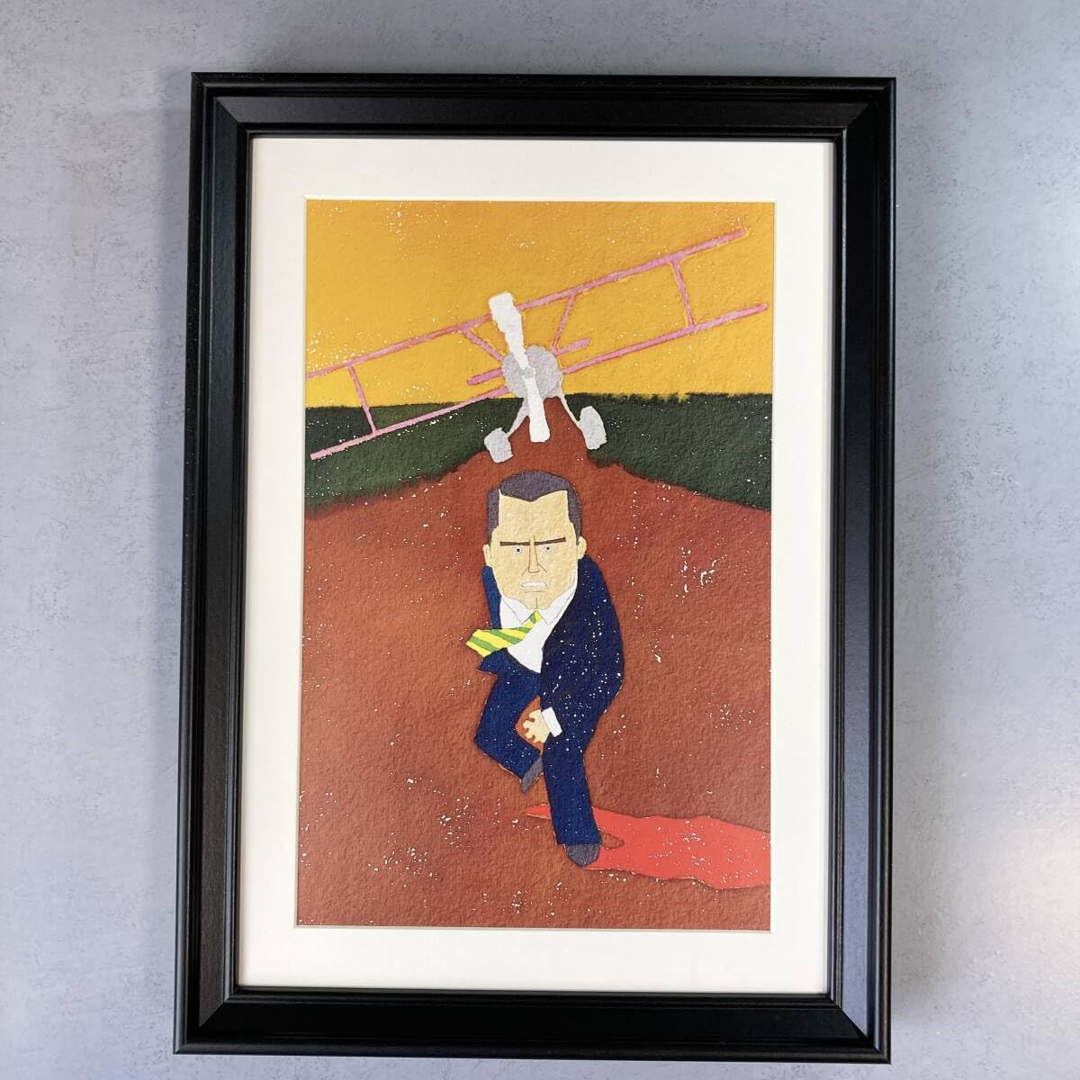 Amazon.co.jp: 額装品 和田誠 名作映画 俺たちに明日はない 貴重